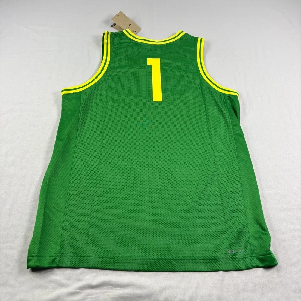 Oregon Ducks Basketball Jersey Mens Medium Green Nike Dri Fit NCAA NEW